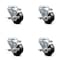 Service Caster 3 Inch Hard Rubber Wheel Swivel Bolt Hole Caster Set with Brake SCC-BH20S314-HRS-TLB-4 - alternate 1